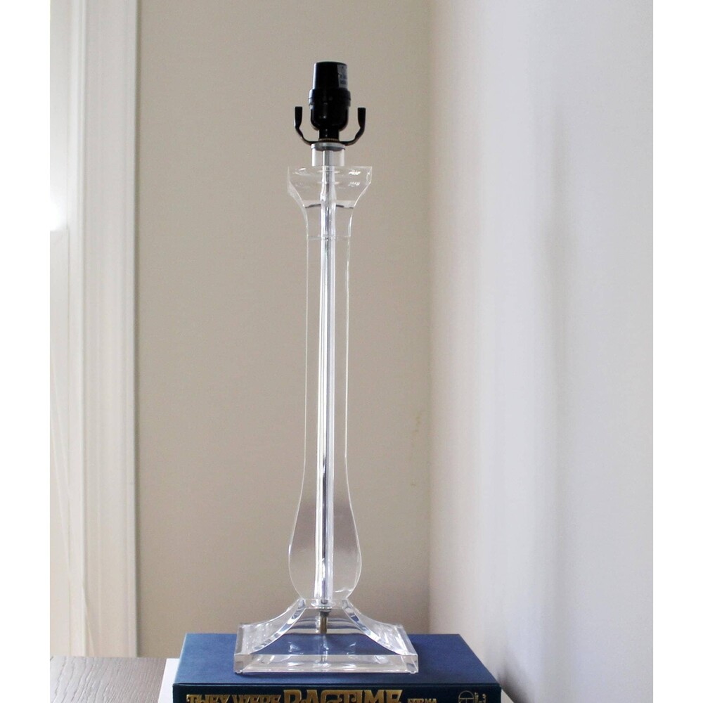 Vintage Tall Lucite Clear Table Lamp